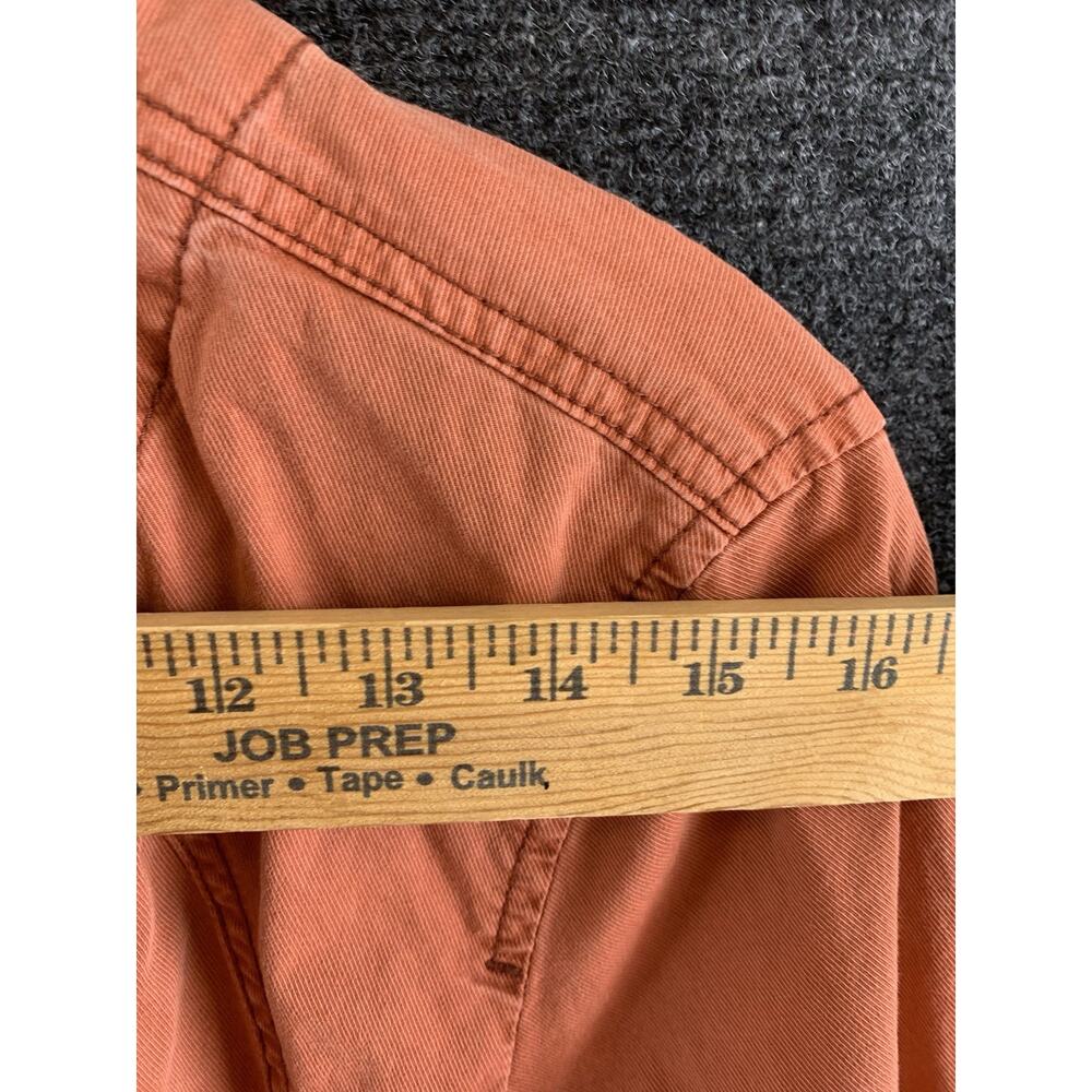 Anthropologie Longline Anorak Parka Cargo Jacket Coat M Rust Hooded Coat - Picture 11 of 16